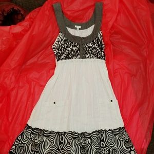 Maurice sundress white and brown